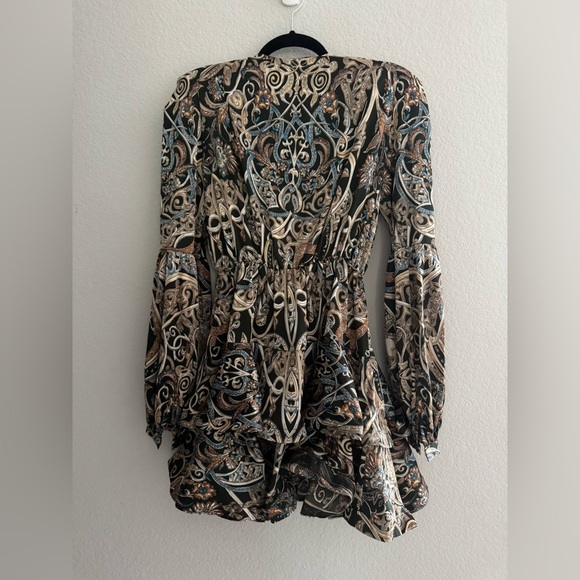 NWT Bronx and Banco India ruffle Printed Mini Dress US 4/S Small - Picture 9 of 14